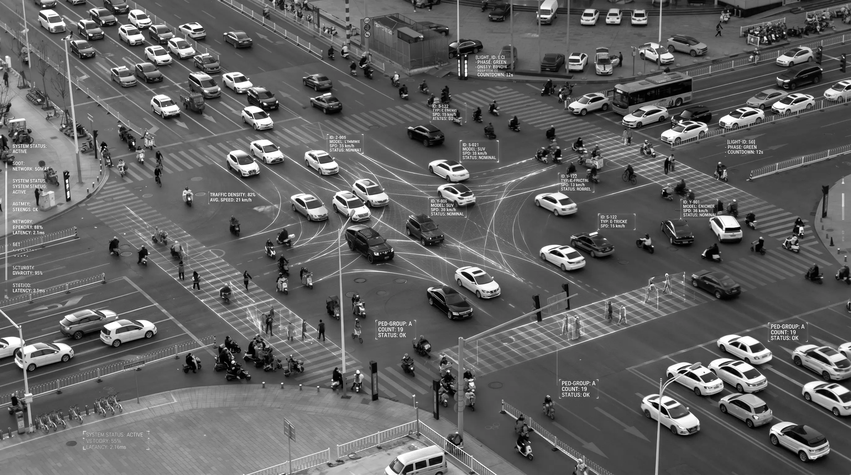 Intersecție urbană cu trafic