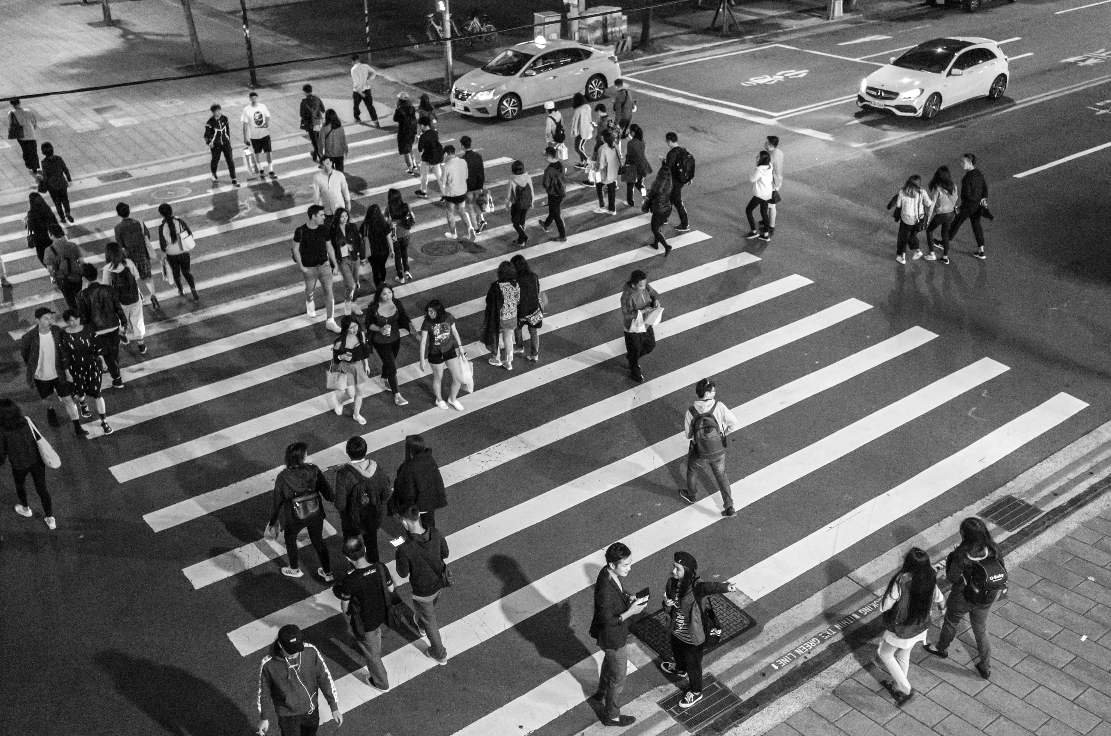Urban panorama with smart city infrastructure elements